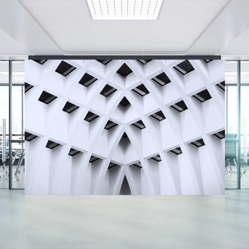 Fototapete geometrisches gewölbtes deckenmuster – Wallnifity®