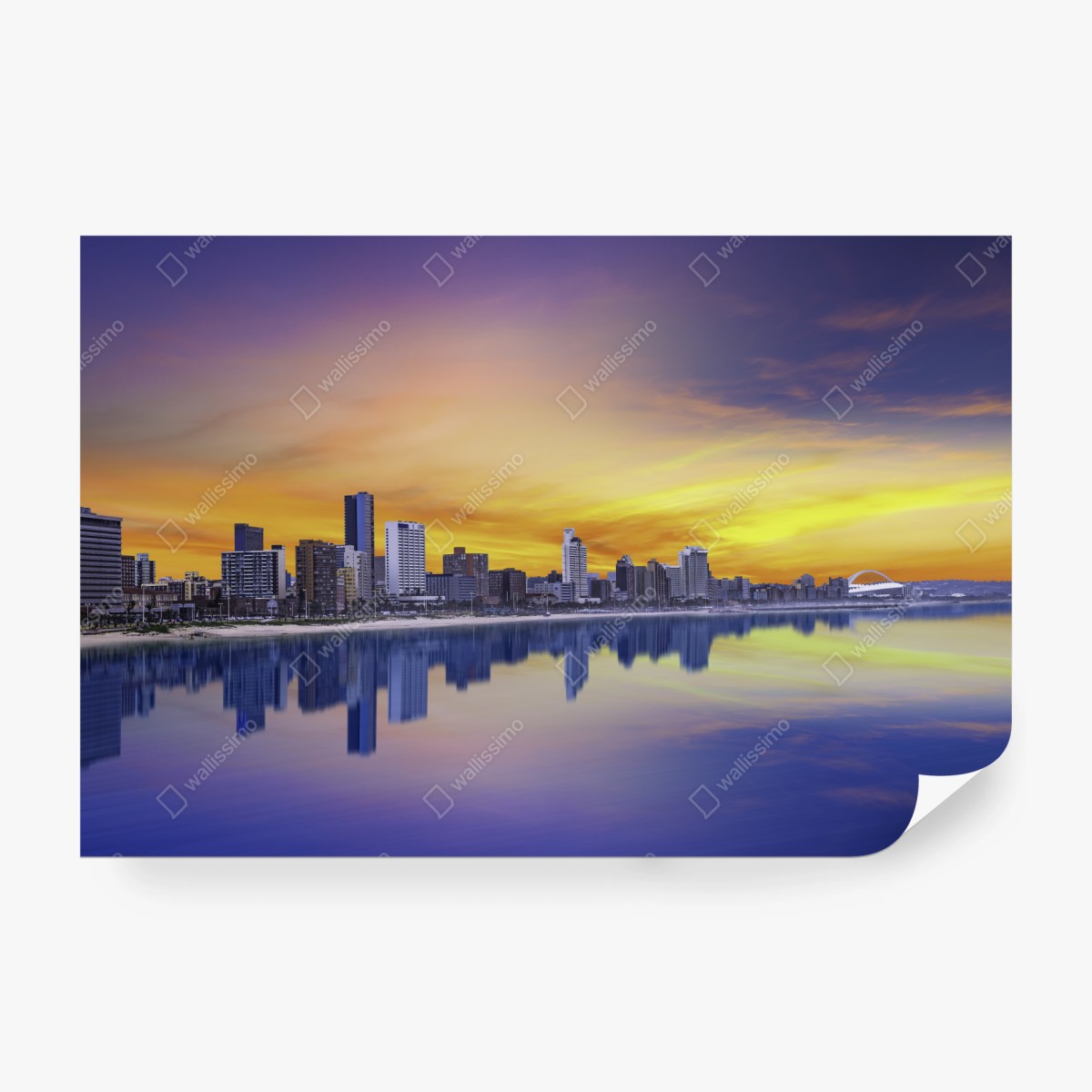 Fototapete Durban dämmerung skyline am strand – Wallnifity®