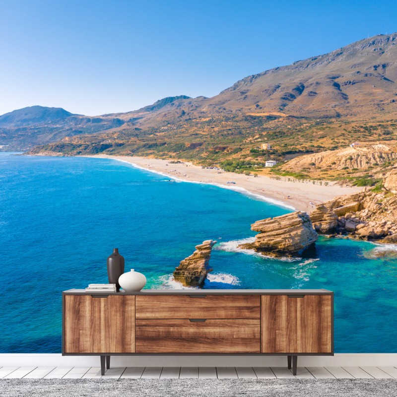 Fototapete türkisfarbenes küstenpanorama – Wallnifity®