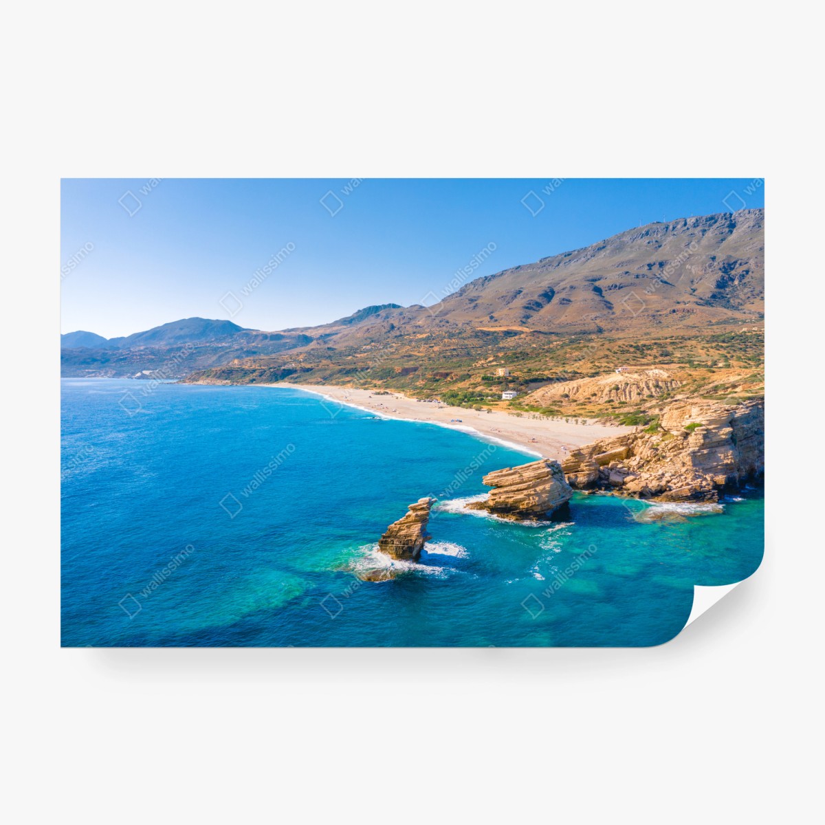 Fototapete türkisfarbenes küstenpanorama – Wallnifity®