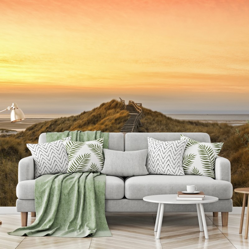 Fototapete sonnenuntergang am strand von Amrum – Wallnifity®