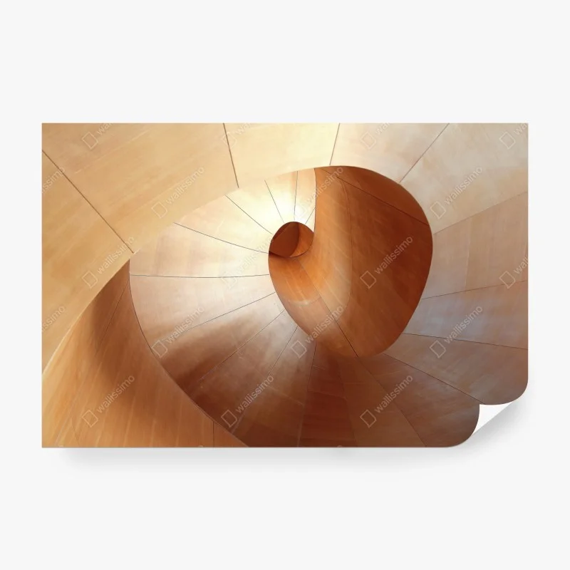 Fototapete warme holzspirale – Wallnifity®