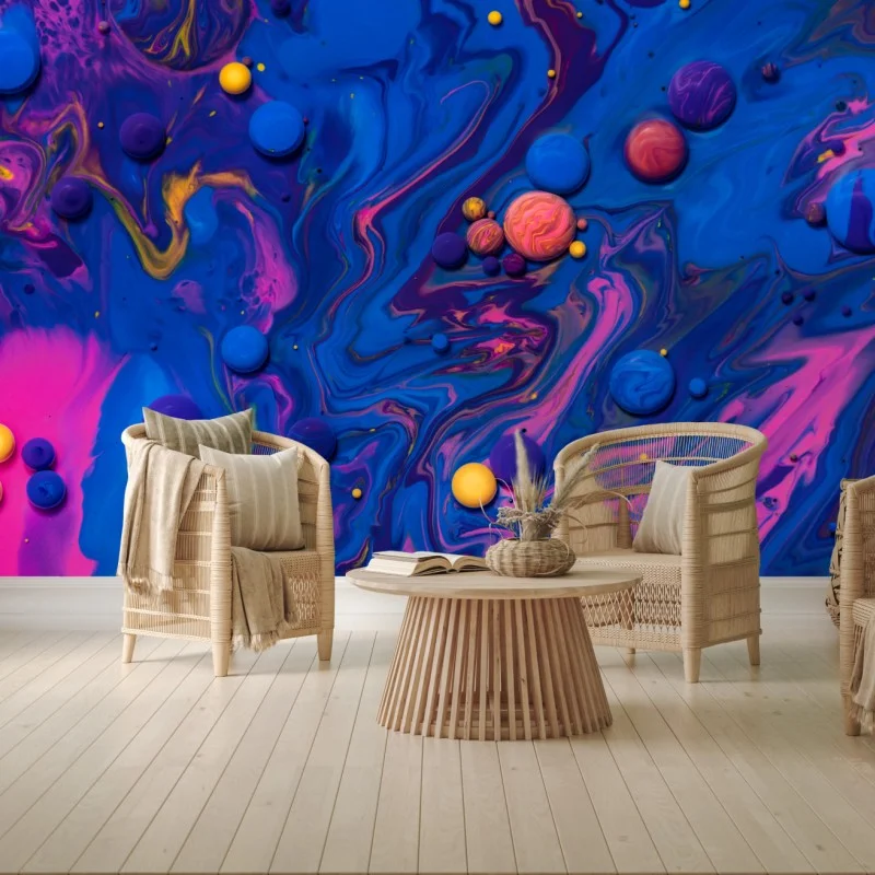 Fototapete lebendige kosmische farbwirbel – Wallnifity®
