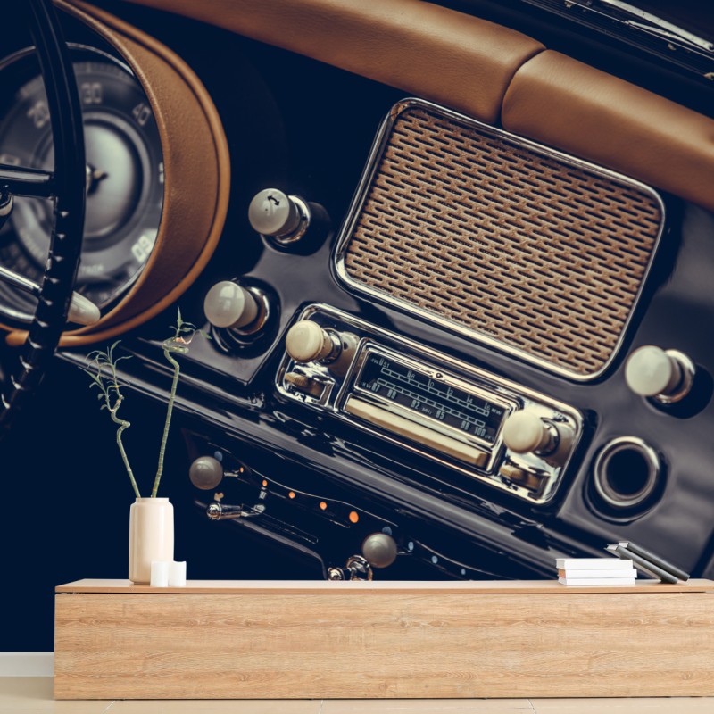 Fototapete vintage armaturenbrett nahaufnahme – Wallnifity®