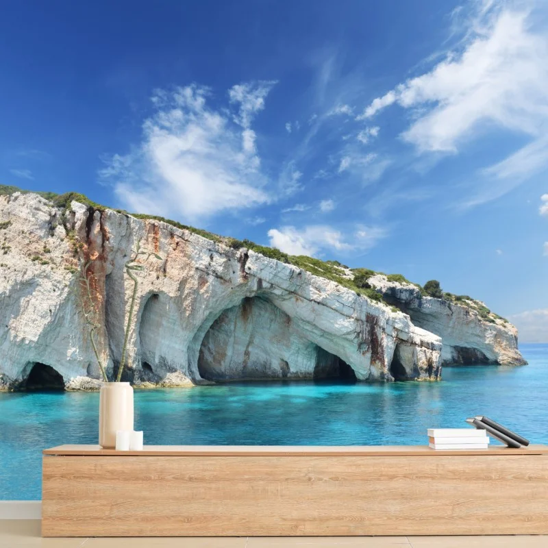 Fototapete blaue höhlen auf Zakynthos – Wallnifity®