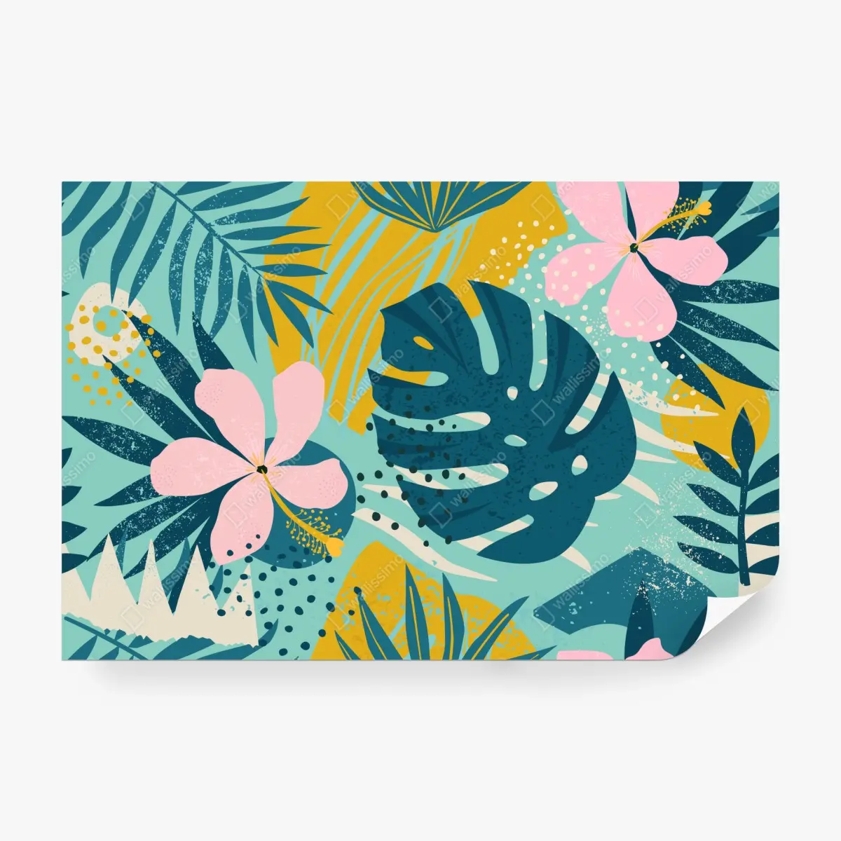 Fototapete tropische blätter und blüten – Wallnifity® Fototapete tropische blätter und blüten – Wallnifity®