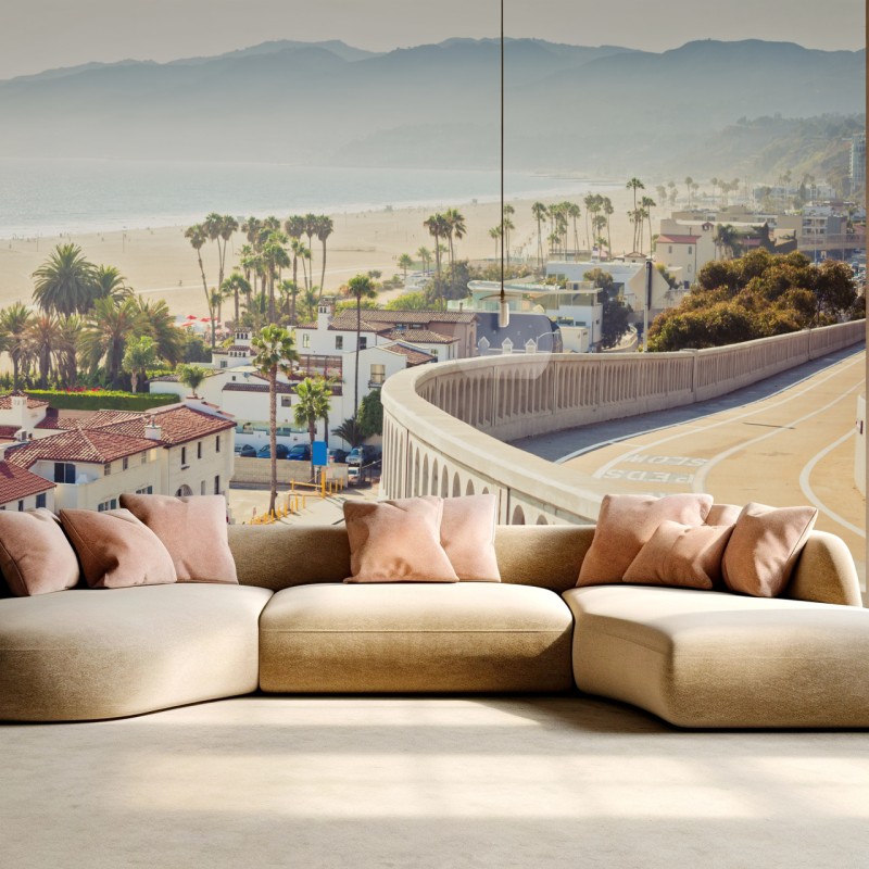 Fototapete Santa Monica küstenpanorama – Wallnifity®