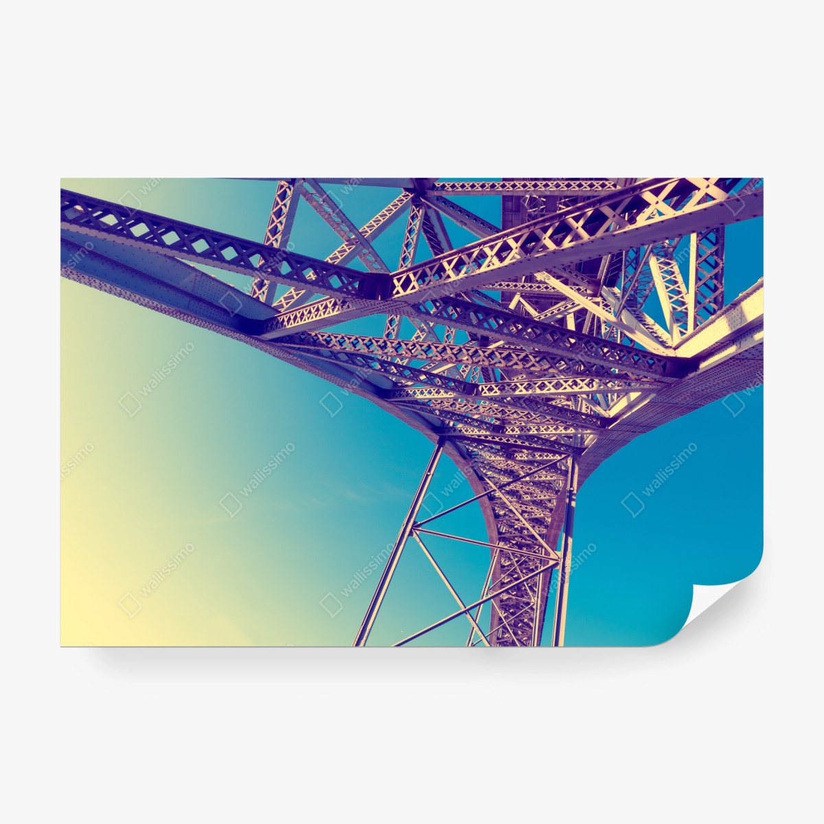 Fototapete abstrakte stahlbrücke in perspektive – Wallnifity®