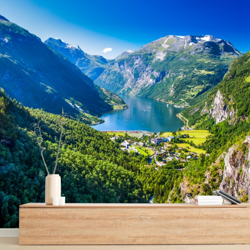 Fototapete Geirangerfjord bergpanorama – Wallnifity®