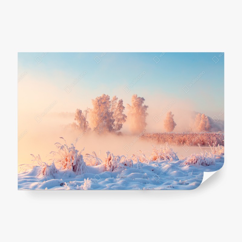 Fototapete majestätischer schneebedeckter berggipfel – Wallnifity®