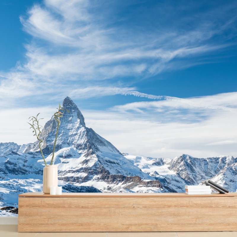 Fototapete majestätischer alpiner gipfel in den Alpen – Wallnifity®