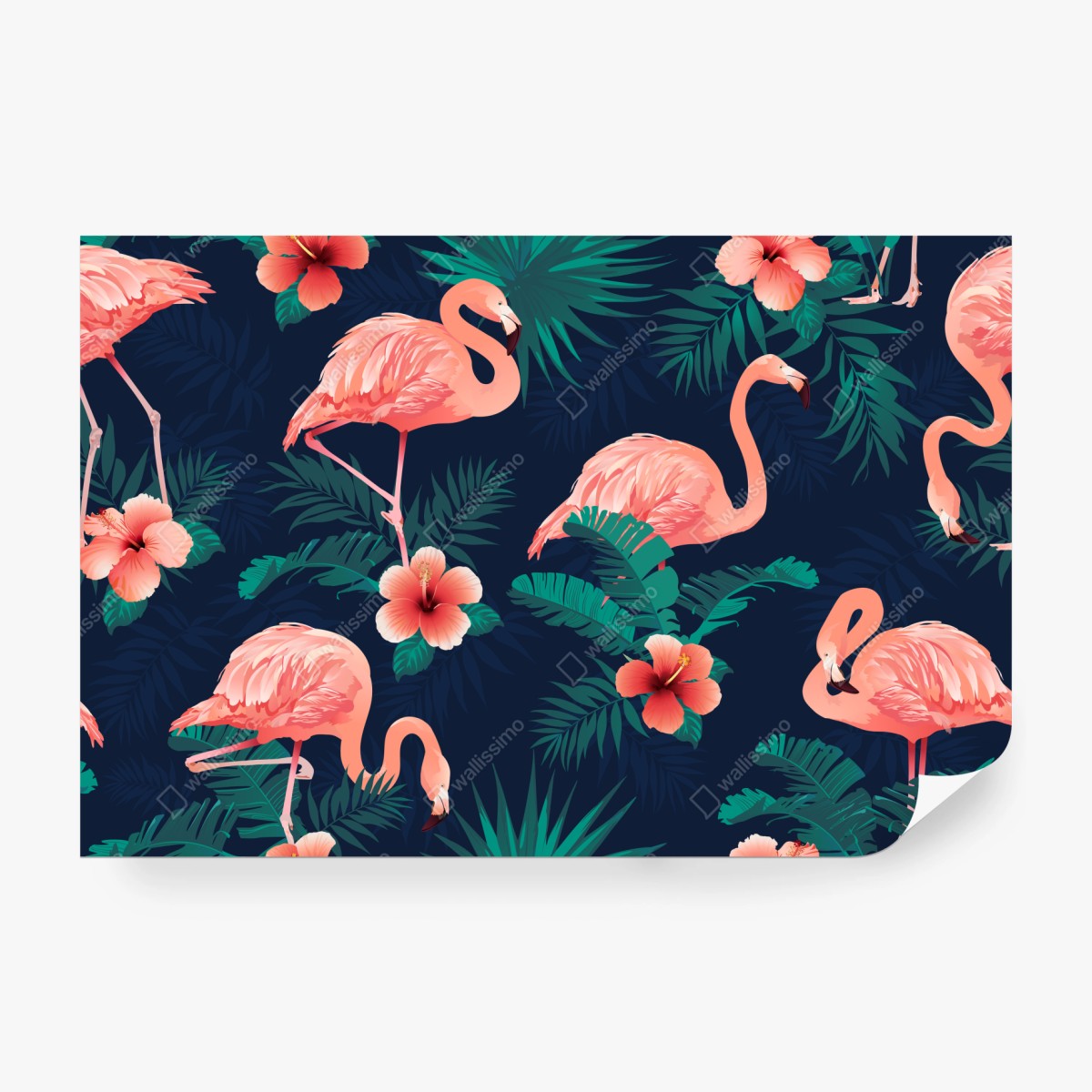 Fototapete tropisches rosa flamingo-muster – Wallnifity®