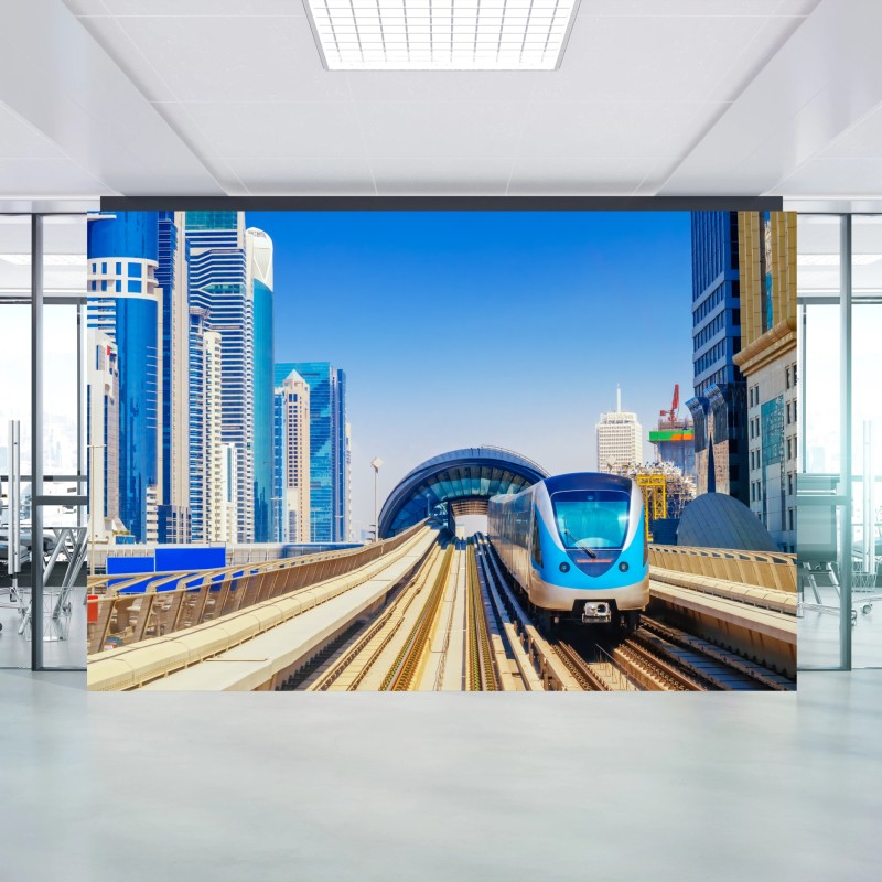 Fototapete städtische u-bahn im sonnenschein – Wallnifity®