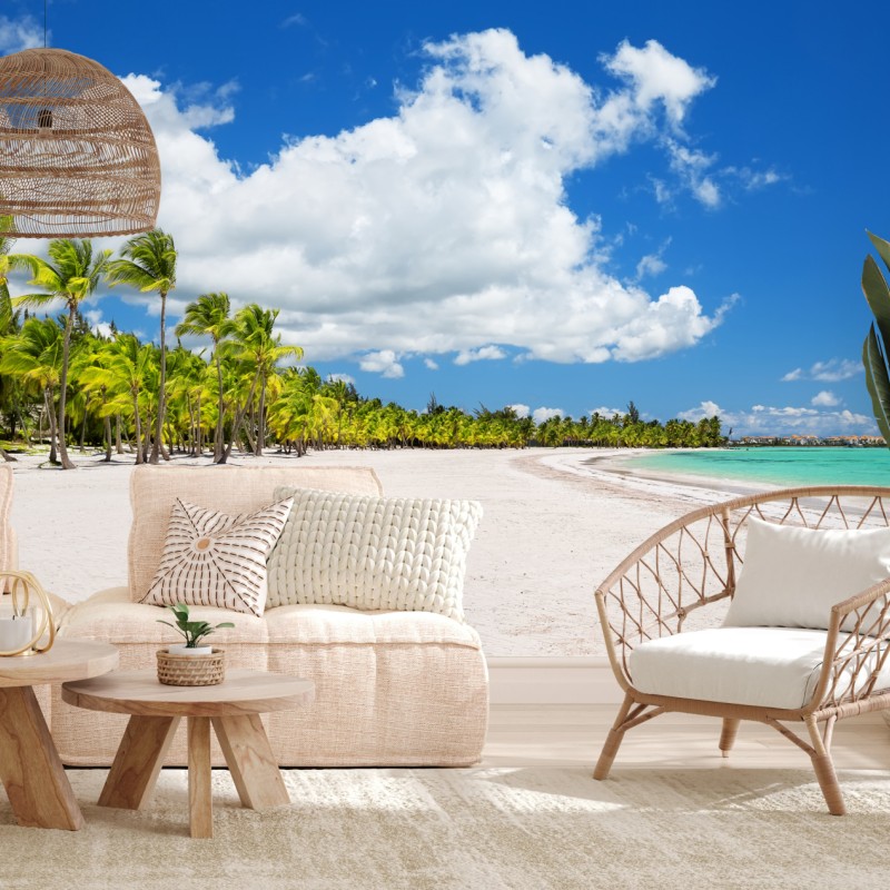 Fototapete tropischer strand in Punta Cana – Wallnifity®