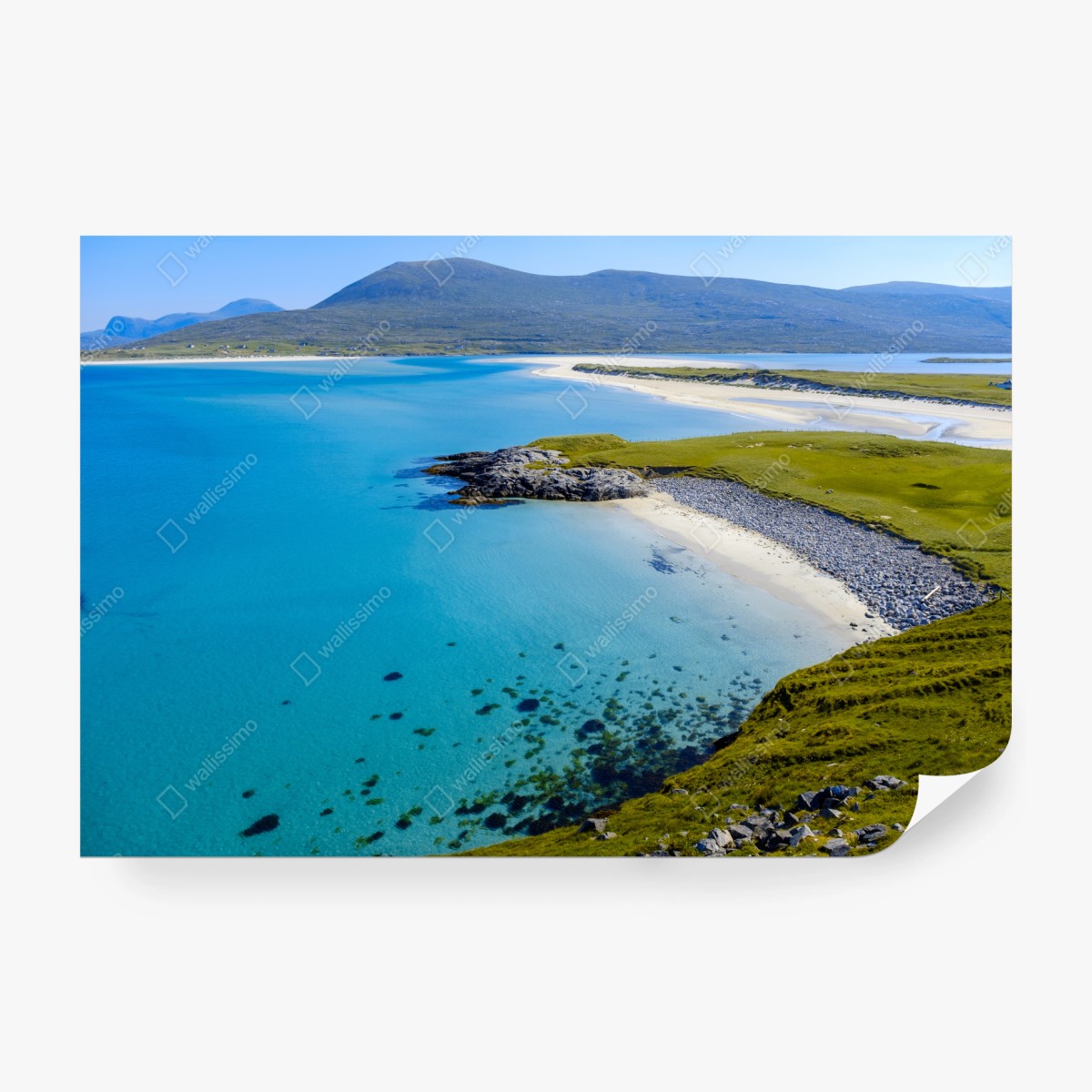 Fototapete ruhige türkisfarbene strandlandschaft – Wallnifity®