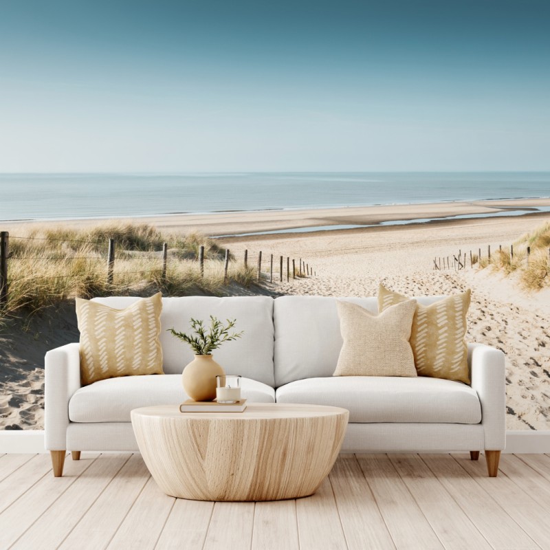 Fototapete sanddünen und ruhige Nordsee bei Noordwijk – Wallnifity®