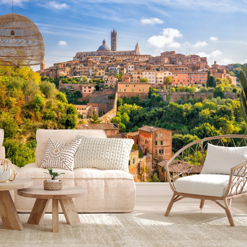 Fototapete Siena stadtpanorama, Italien – Wallnifity®