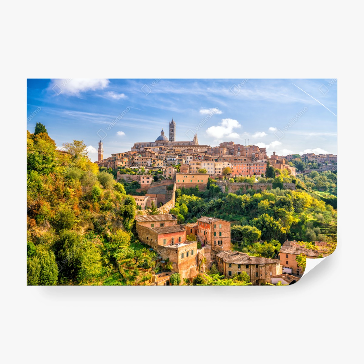 Fototapete Siena stadtpanorama, Italien – Wallnifity®