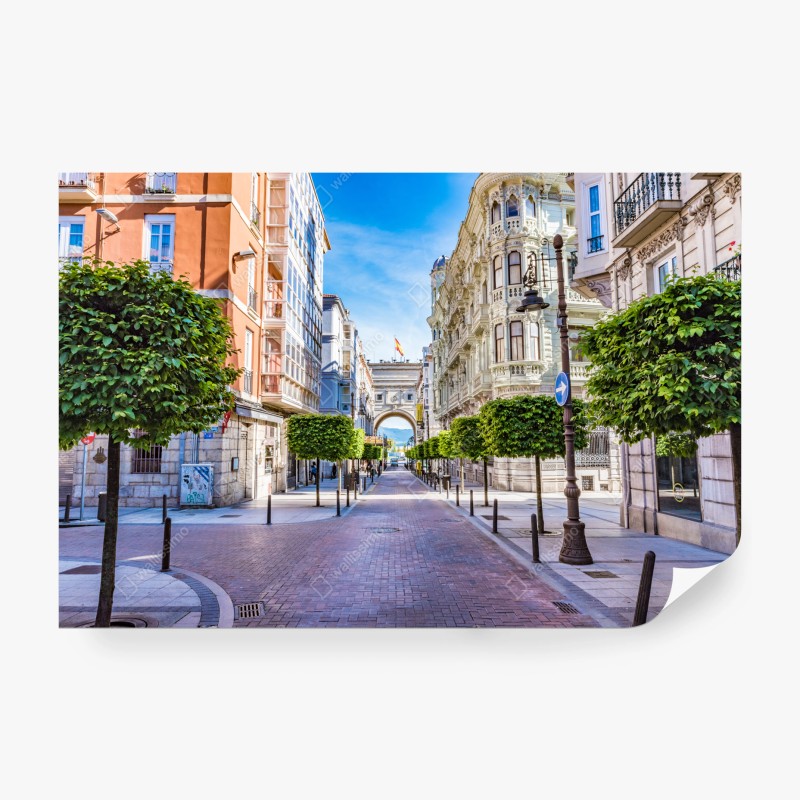 Fototapete stadtpanorama über grünem park – Wallnifity®