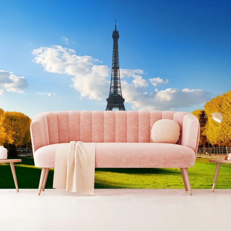 Fototapete frühling am Champs de Mars, Eiffelturm, Paris – Wallnifity®