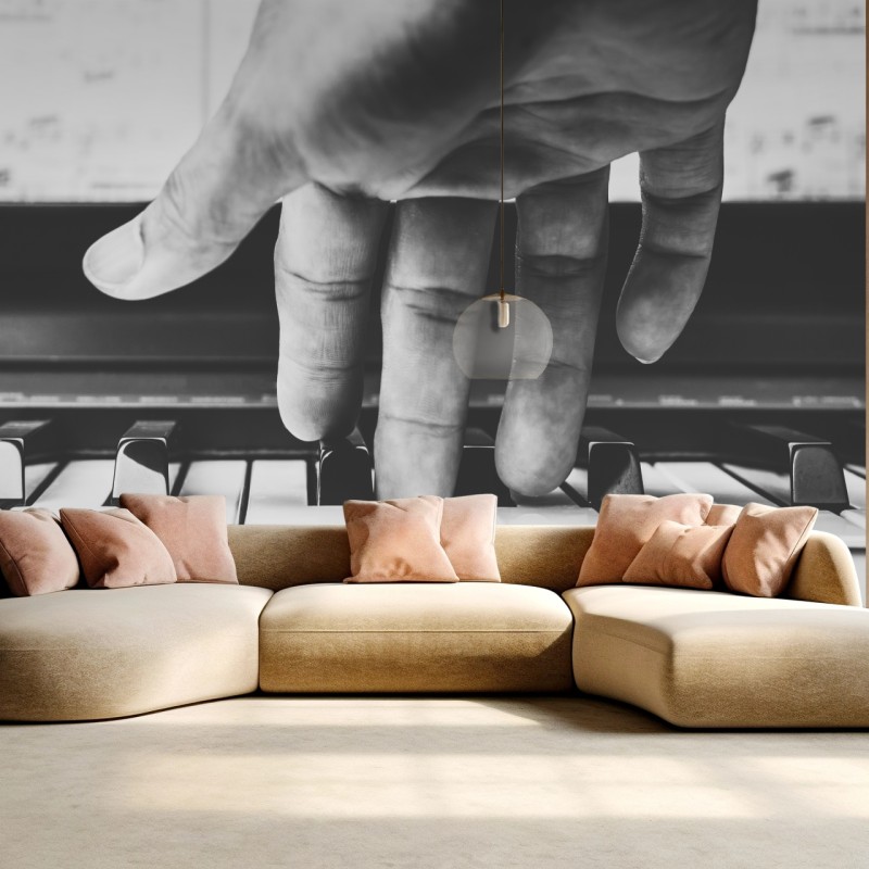 Fototapete hand auf klaviertasten – Wallnifity®