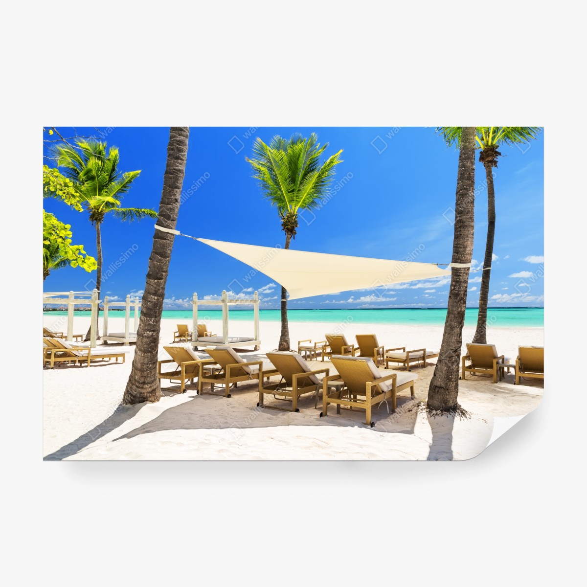 Fototapete ruhiger strand in Cap Cana, Dominikanische Republik – Wallnifity®