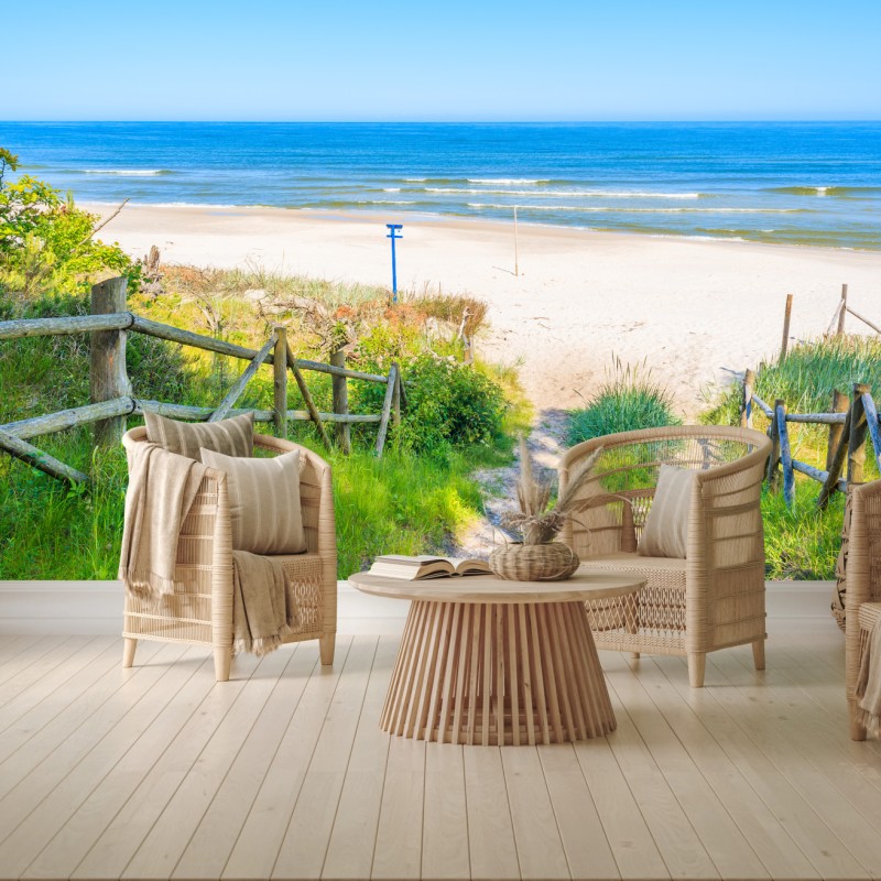 Fototapete weg zum strand der Ostsee – Wallnifity®