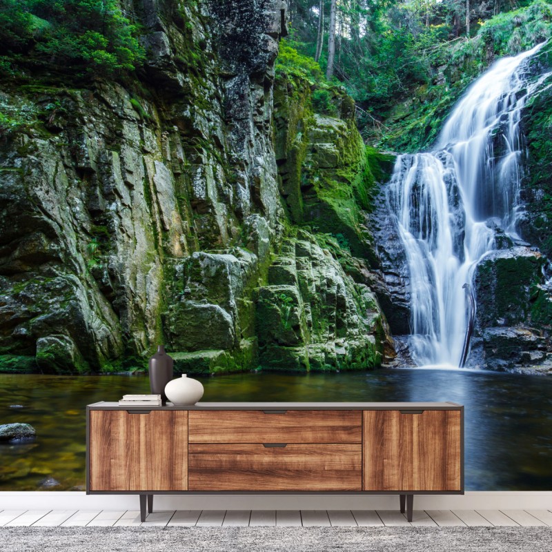 Fototapete wasserfall Kamienczyk im Karkonosze – Wallnifity®