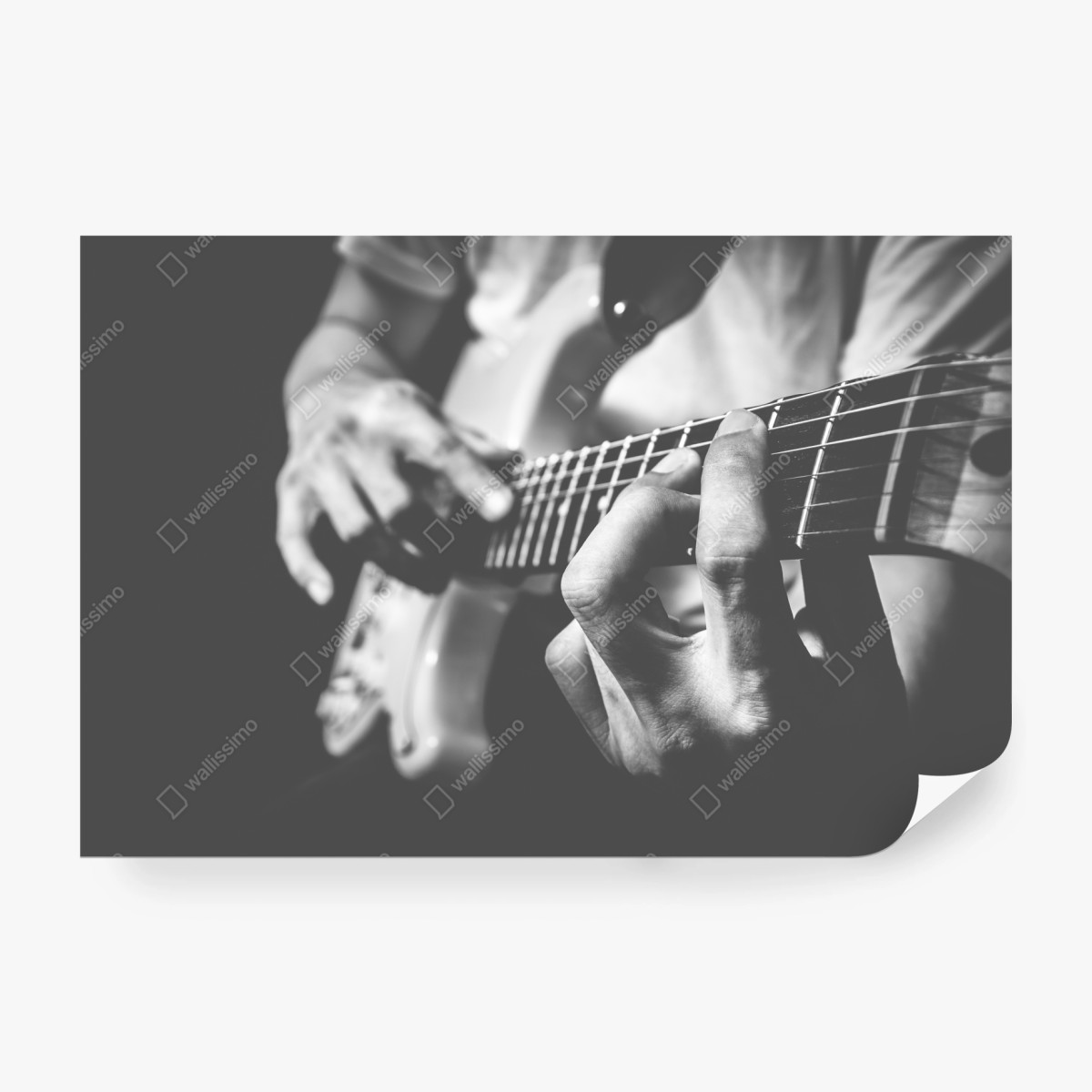 Fototapete monochrome gitarre nahaufnahme – Wallnifity®