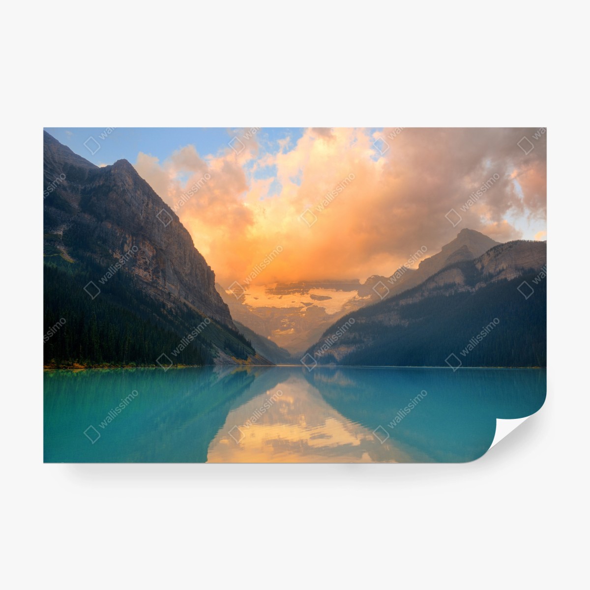 Fototapete sonnenaufgang über Lake Louise, Banff – Wallnifity®