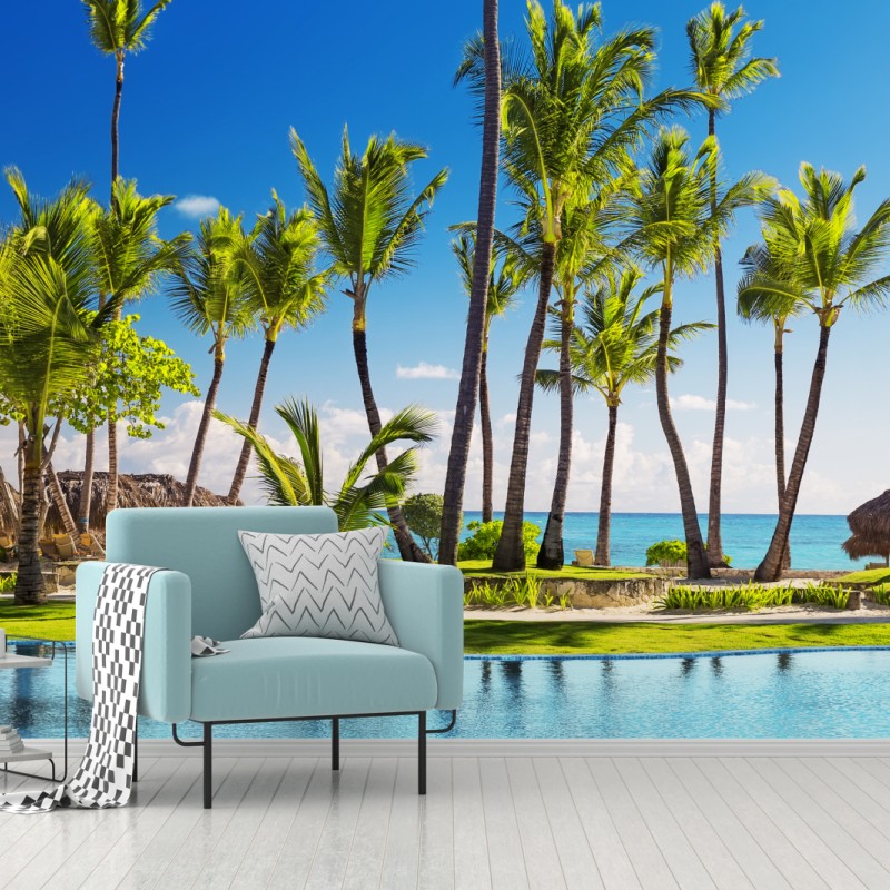 Fototapete tropisches strandparadies in Punta Cana – Wallnifity®