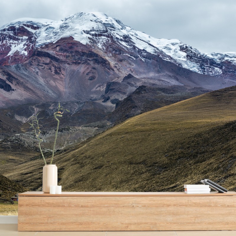 Fototapete majestätisches schneebedecktes bergtal – Wallnifity®