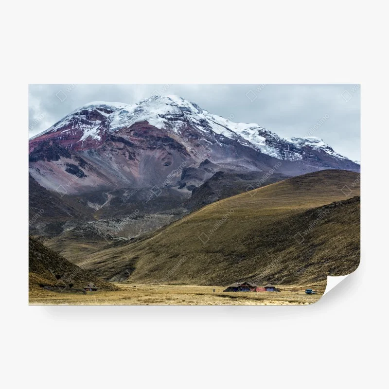 Fototapete majestätisches schneebedecktes bergtal