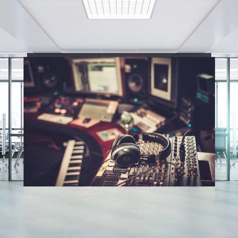 Fototapete vintage aufnahmestudio am mischpult – Wallnifity®