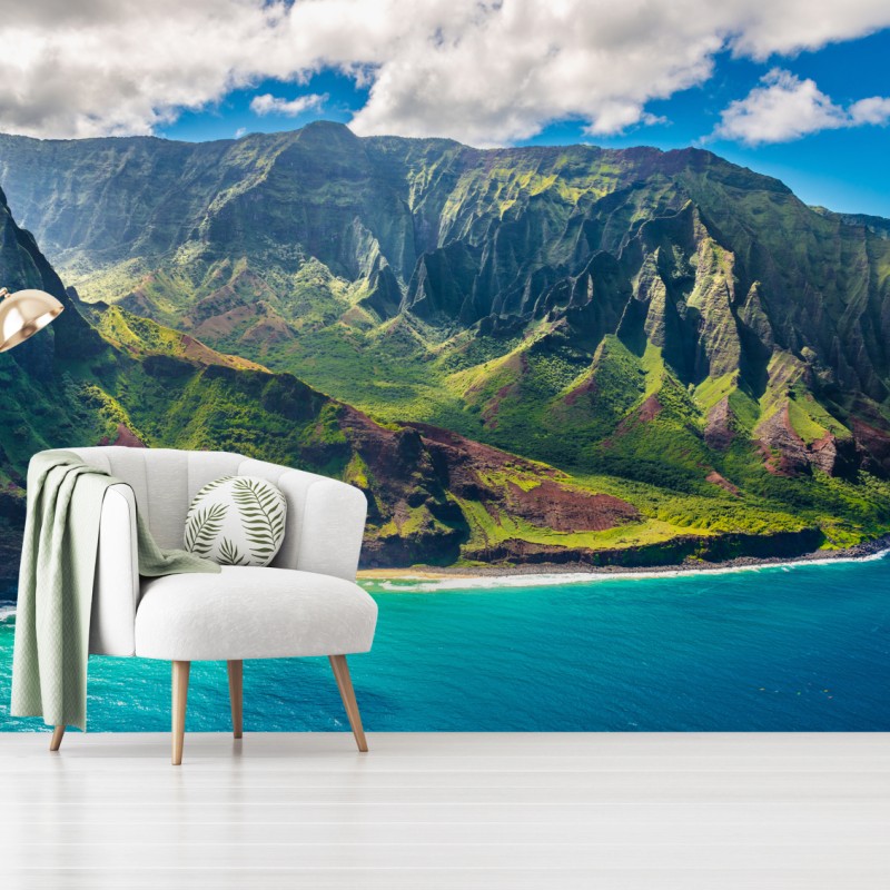 Fototapete majestätische küstenlandschaft Hawaii – Wallnifity®