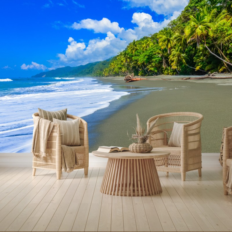 Fototapete wilder strand bei Corcovado, Costa Rica – Wallnifity®