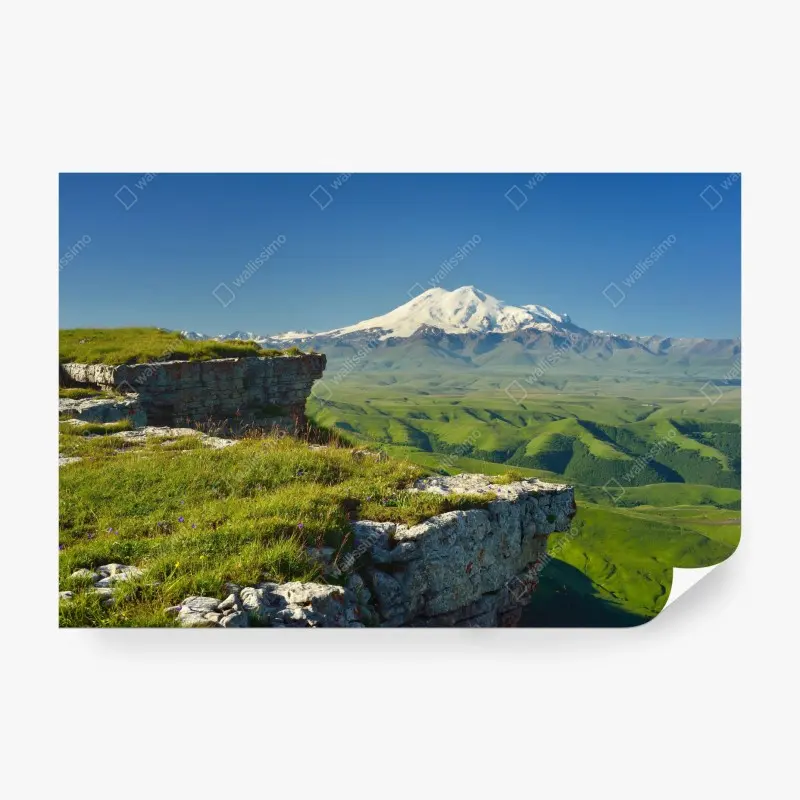 Fototapete majestätischer Elbrus am morgen