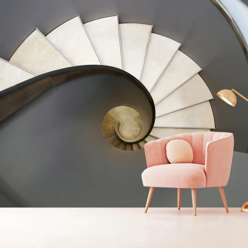 Fototapete spiraltreppe abstrakte komposition