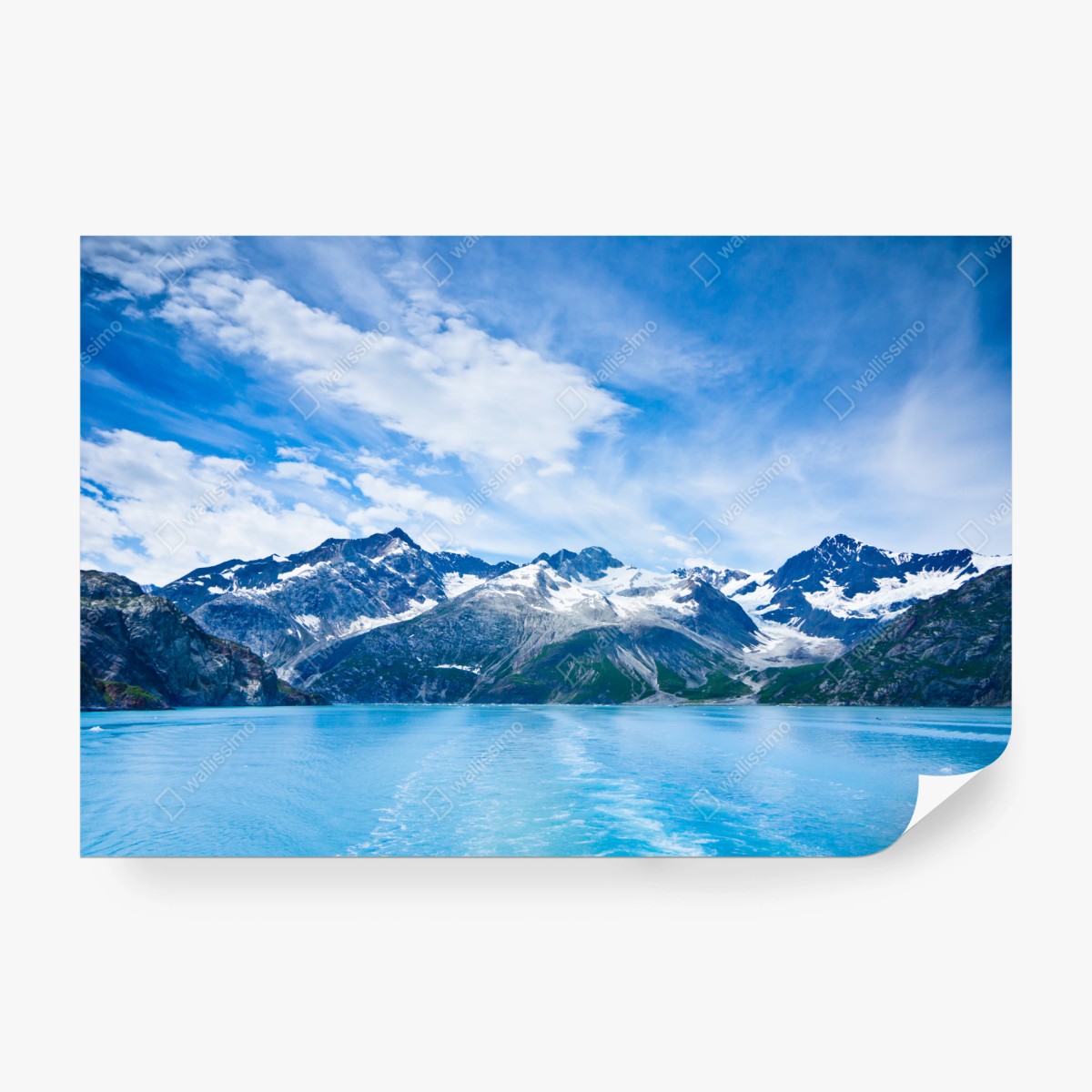 Fototapete schneebedeckte gipfel in Glacier Bay, Alaska – Wallnifity®