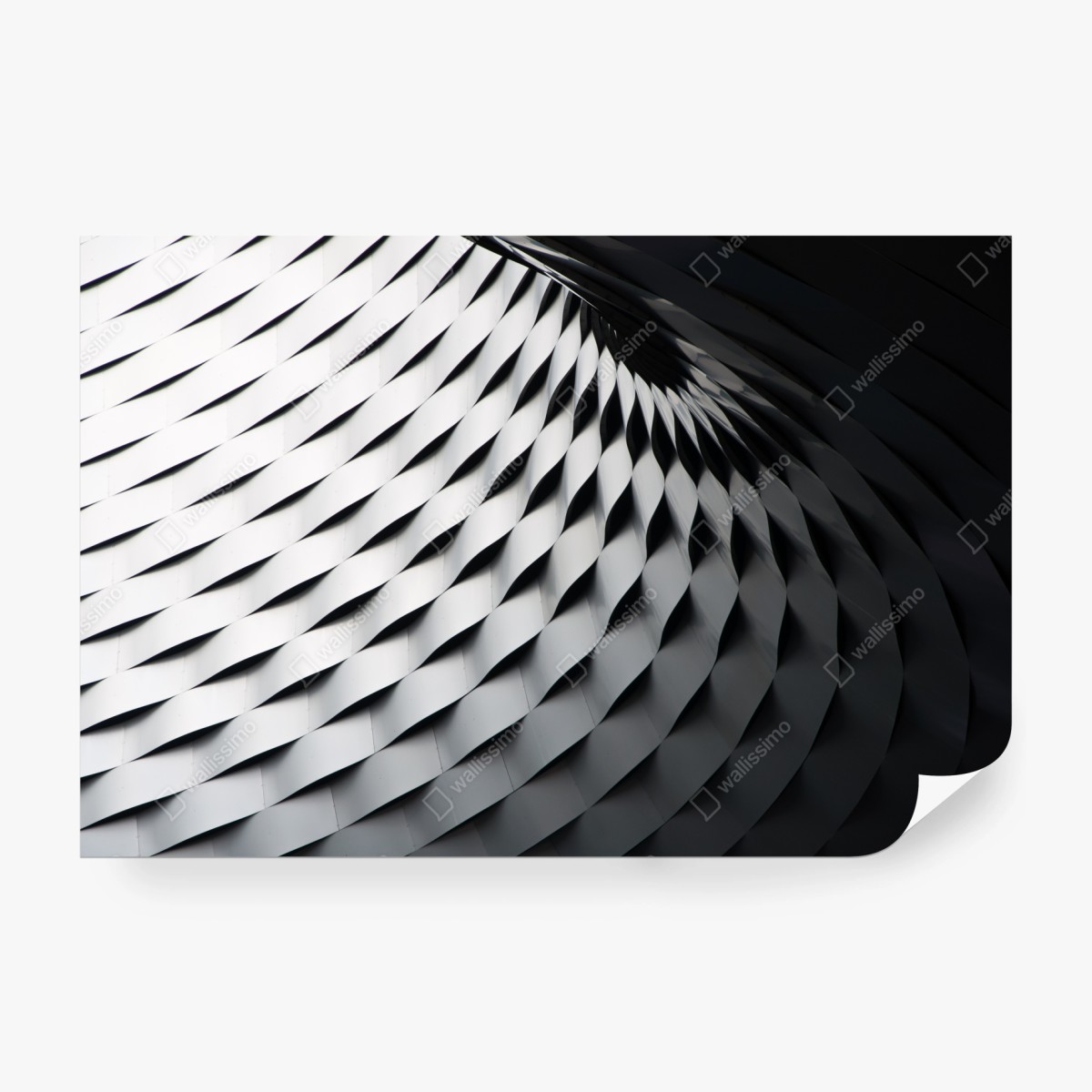 Fototapete monochromes geometrisches metallmuster – Wallnifity®