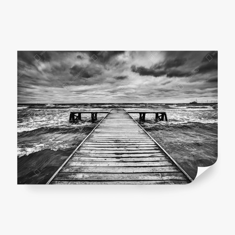 Fototapete gelbe strelitzie auf blauen blättern – Wallnifity®