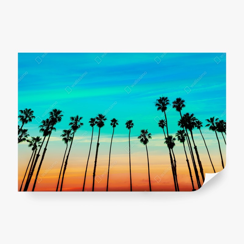 Fototapete lebendiger blauer iris-bund – Wallnifity®