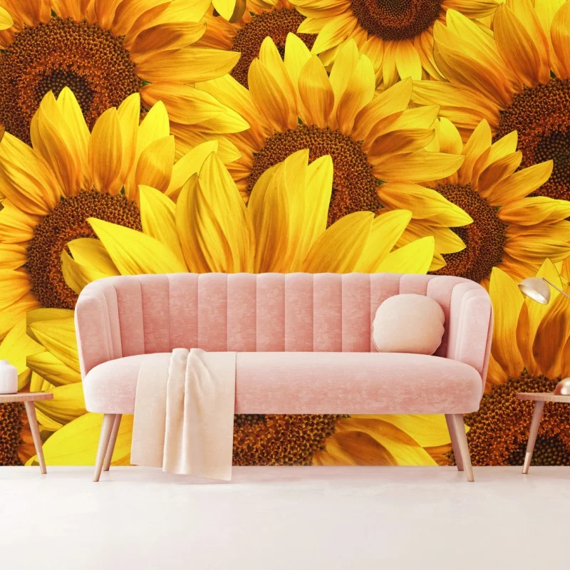 Fototapete goldene sonnenblumen