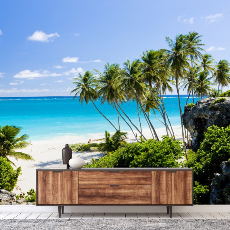 Fototapete Bottom Bay palmenstrand, Barbados – Wallnifity®