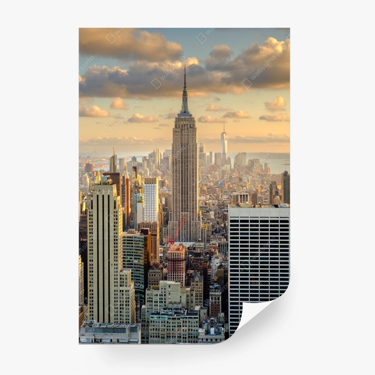 Fototapete New York skyline bei sonnenuntergang – Wallnifity®