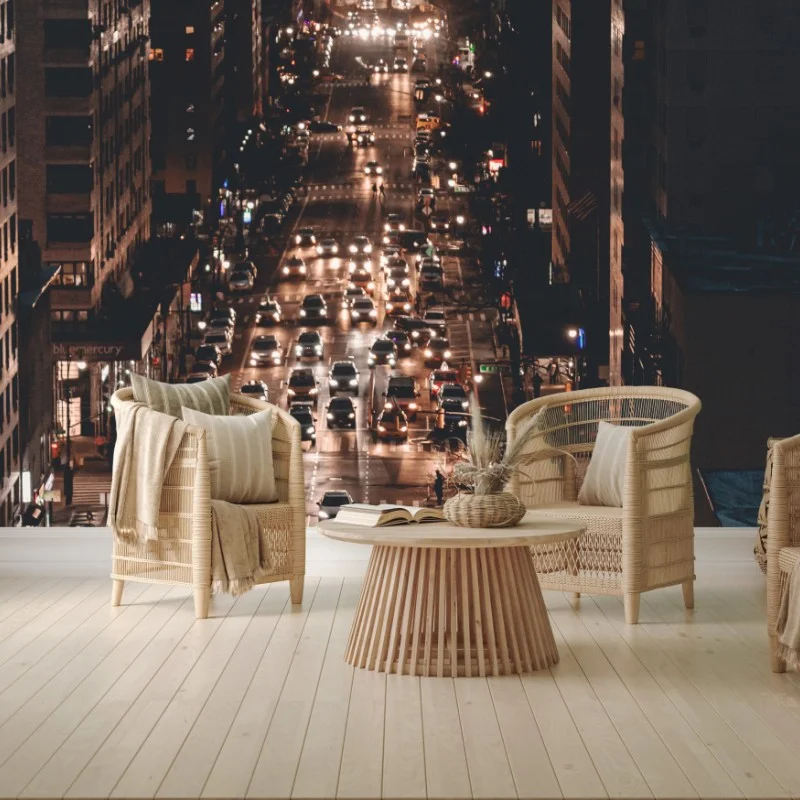 Fototapete Manhattan nächtliche avenue – Wallnifity®