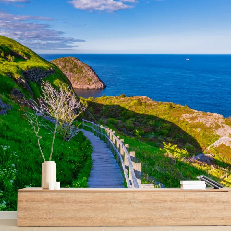 Fototapete küstenpfad mit blick auf das meer – Wallnifity®