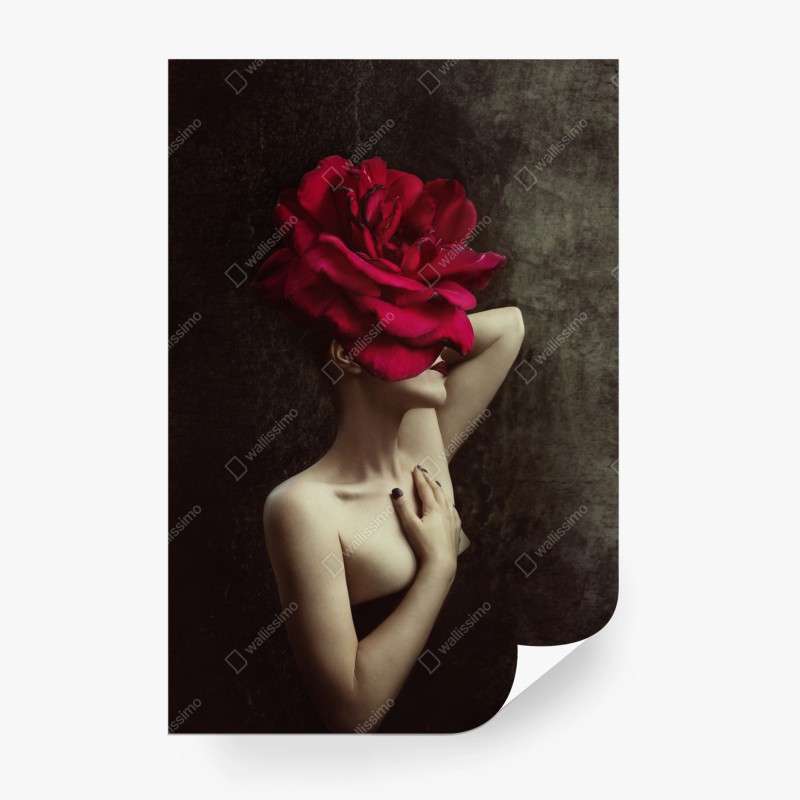 Fototapete herbstmorgen am see mit hölzernem steg – Wallnifity®