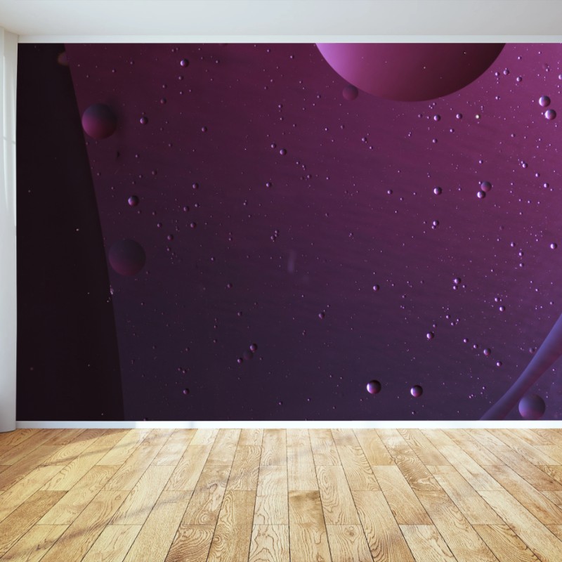 Fototapete violette kosmische sphären abstrakte kunst – Wallnifity®