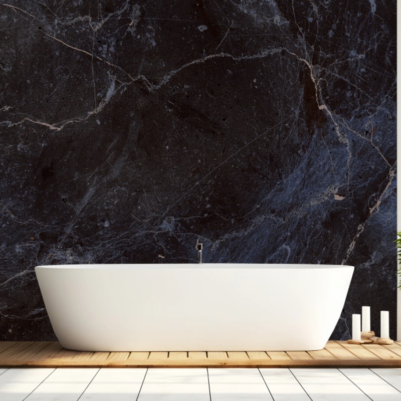 Fototapete dunkle marmortextur mit blauen adern – Wallnifity®